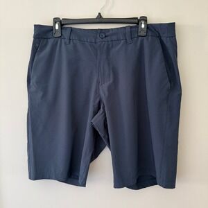 Hang Ten Mens‎ Hybrid Performance Shorts Navy Blue Plaid Size 36 Stretch Golf